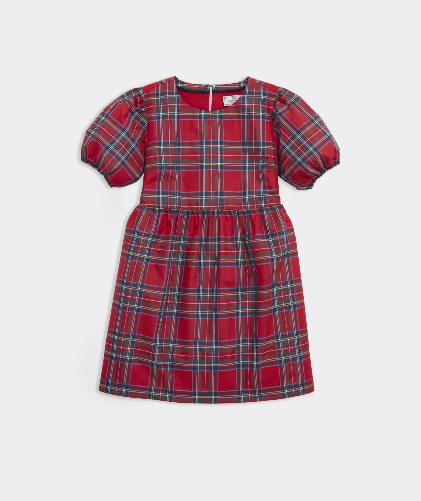 Vineyard Vines Girls' Printed Pleated Dress SplatterFoil-Sangria Clearance