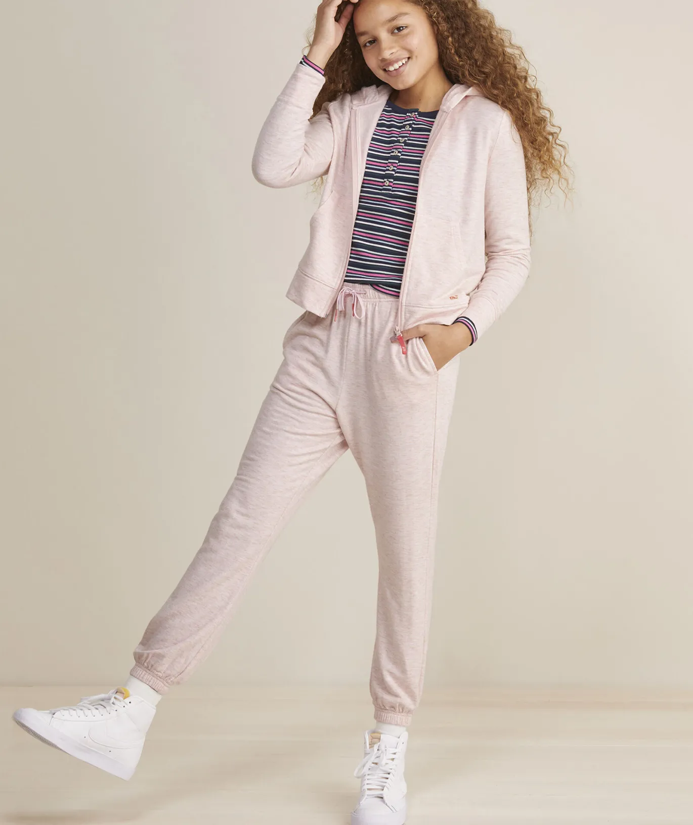 Vineyard Vines Girls' Ruffle Collar Sweatshirt Nautical Navy Online