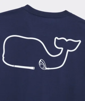 Vineyard Vines Golf Whale Club Short-Sleeve Pocket Tee Blue Blazer Discount