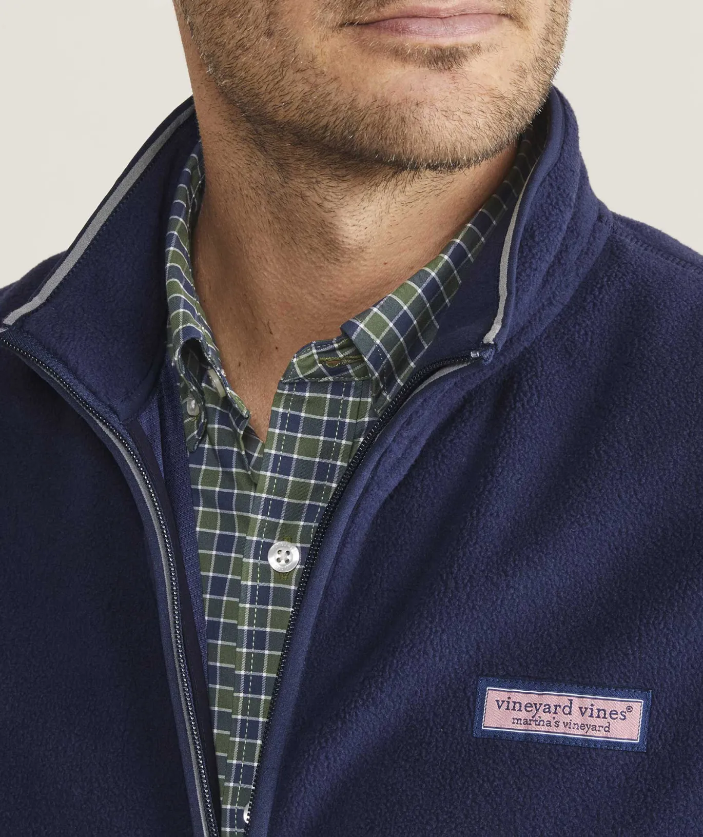 Vineyard Vines Harbor Fleece Vest Nautical Navy Cheap