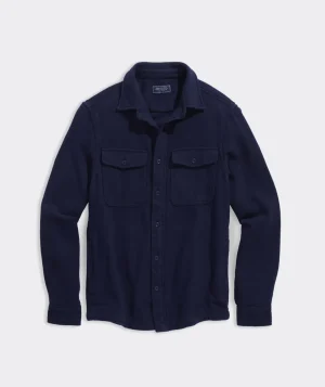 Vineyard Vines Heavy Twill Shirt Jacket Nautical Navy Flash Sale
