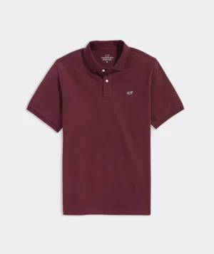 Vineyard Vines Heritage Pique Polo Crimson Flash Sale