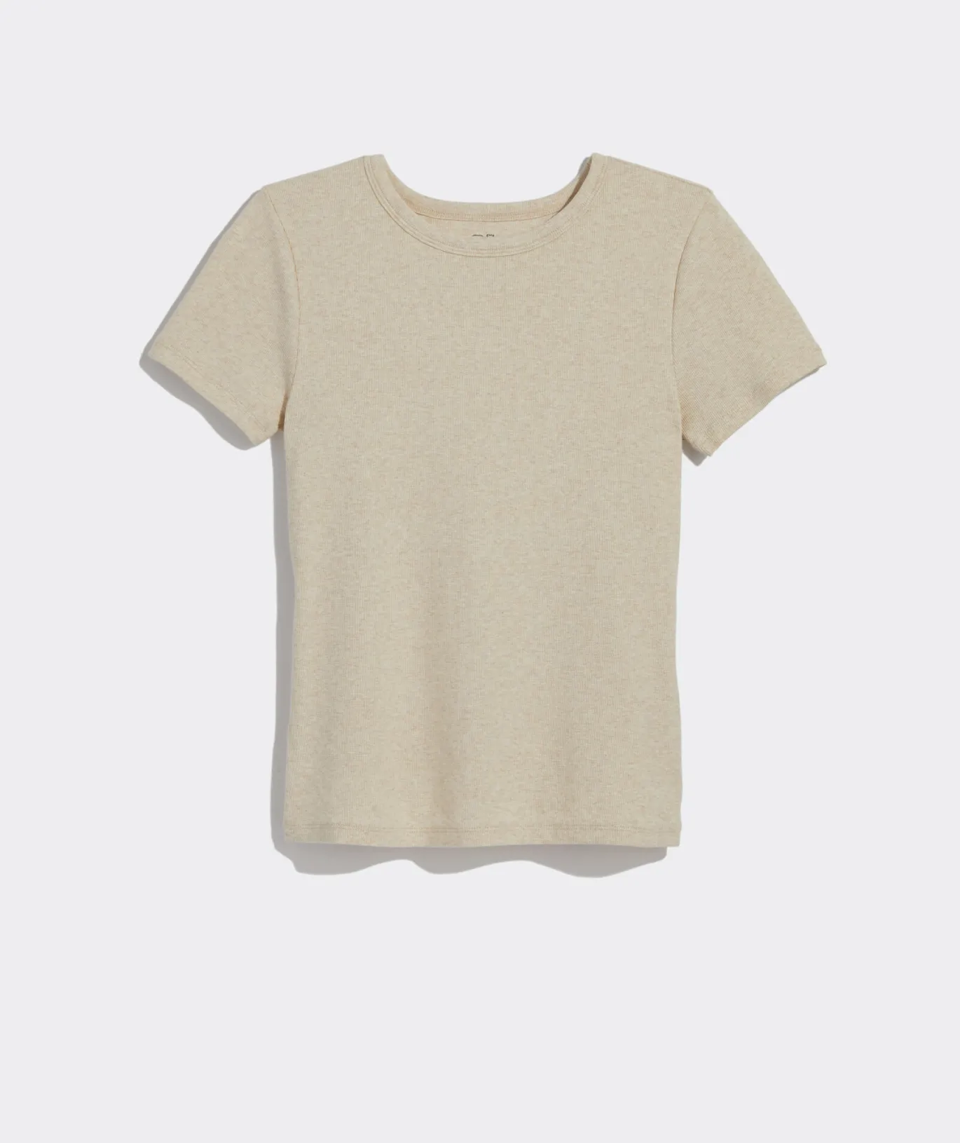 Vineyard Vines Heritage Ribbed Short-Sleeve Tee Stripe - Marshmallow Fashion