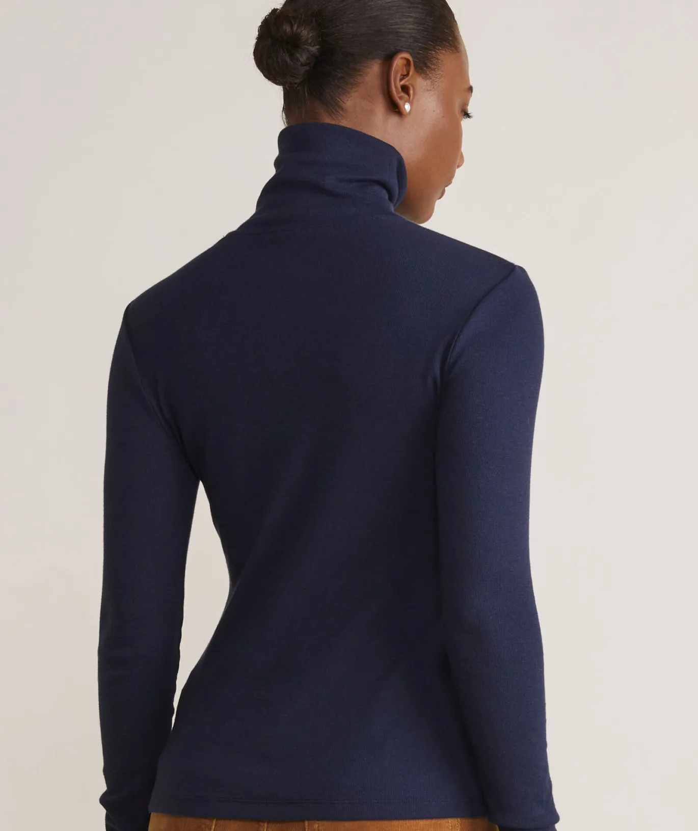 Vineyard Vines Heritage Striped Ribbed Turtleneck BStripe- Marsh/Gold Cheap
