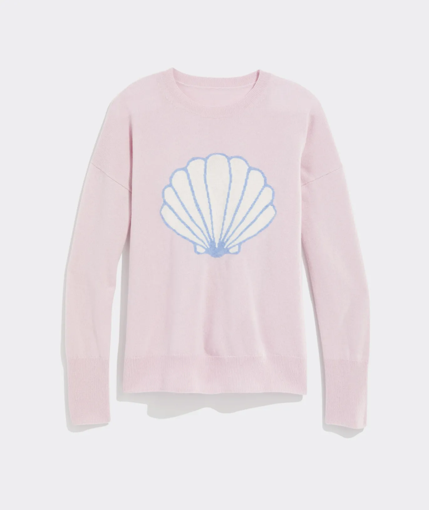 Vineyard Vines Hydrangea Intarsia Cashmere Crewneck Sweater Frost Discount