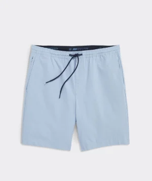 Vineyard Vines 7 Inch On-The-Go Canvas Pull-On Shorts Jake Blue New