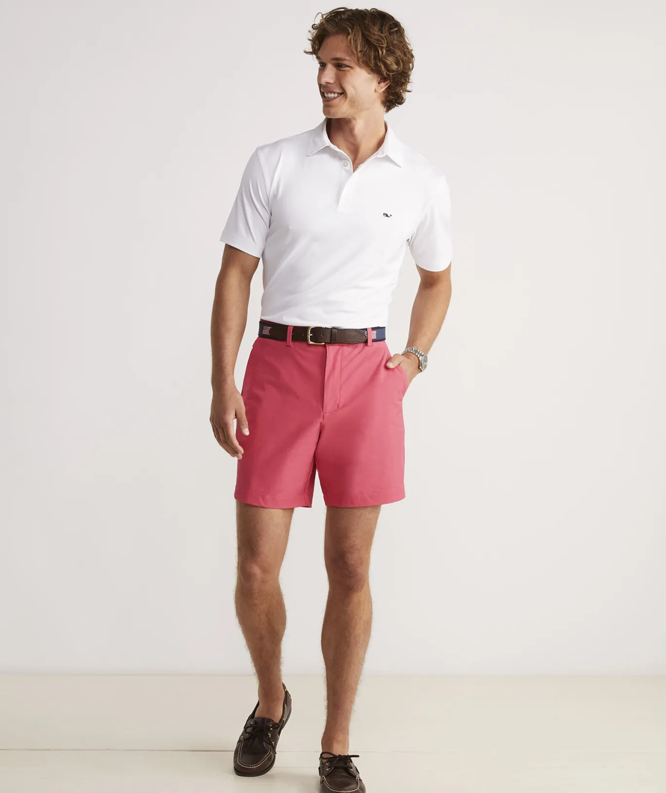 Vineyard Vines 7 Inch On-The-Go Shorts Sailors Red Online