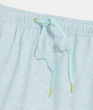 Vineyard Vines 7 Inch Printed Chappy Swim Trunks Micro Flrl White Cap Flash Sale