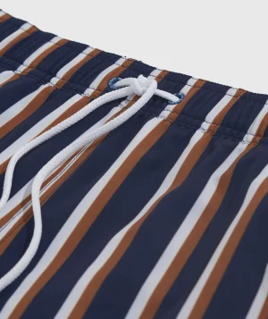 Vineyard Vines 7 Inch Printed Chappy Swim Trunks PrepStripe Nav/Spice Cheap
