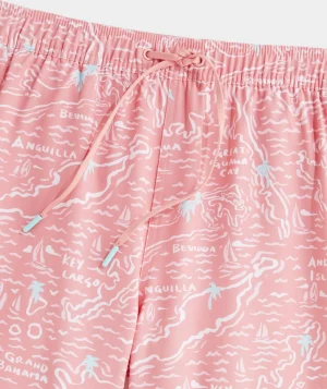 Vineyard Vines 7 Inch Printed Chappy Swim Trunks Islnd Maps Chpy Cymn Cheap