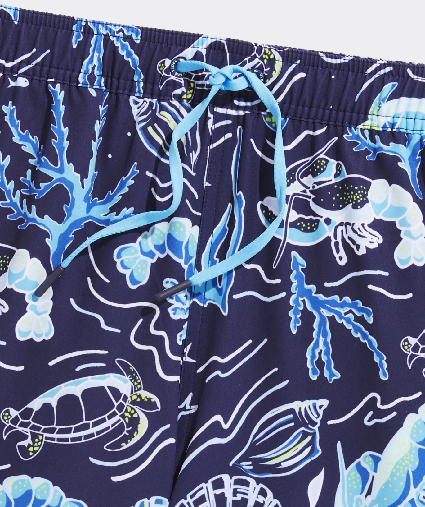 Vineyard Vines 7 Inch Printed Chappy Swim Trunks Sea Life Navy Clearance