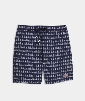 Vineyard Vines 5 Inch Printed Chappy Swim Trunks Boat Parade Naut Nav New