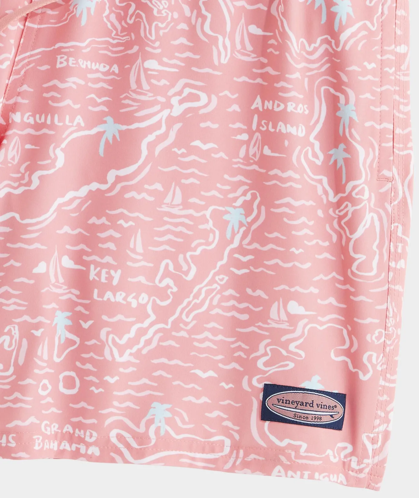 Vineyard Vines 7 Inch Printed Chappy Swim Trunks Islnd Maps Chpy Cymn Cheap