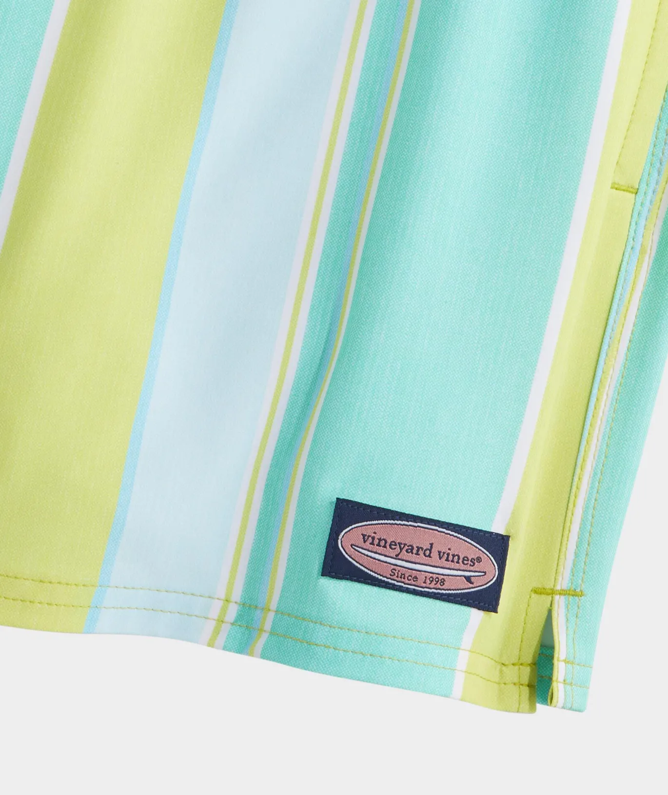 Vineyard Vines 5 Inch Printed Chappy Swim Trunks Wharf STP Wild Lime New