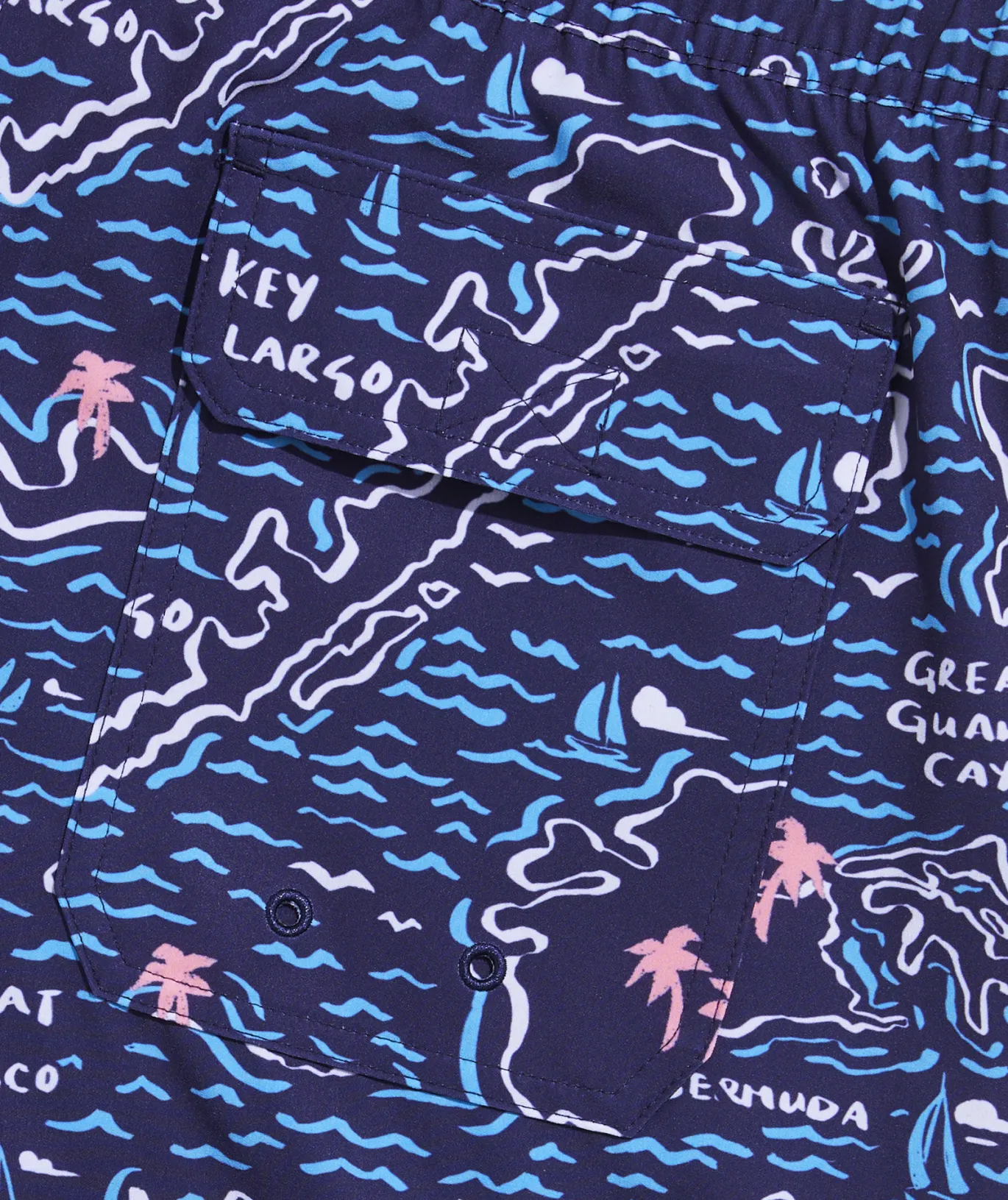 Vineyard Vines 7 Inch Printed Chappy Swim Trunks Isld Maps Naut Navy Best Sale