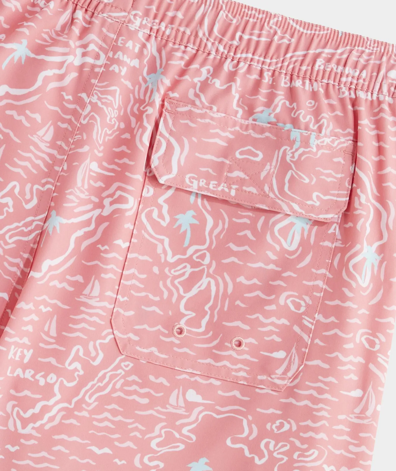 Vineyard Vines 7 Inch Printed Chappy Swim Trunks Islnd Maps Chpy Cymn Cheap