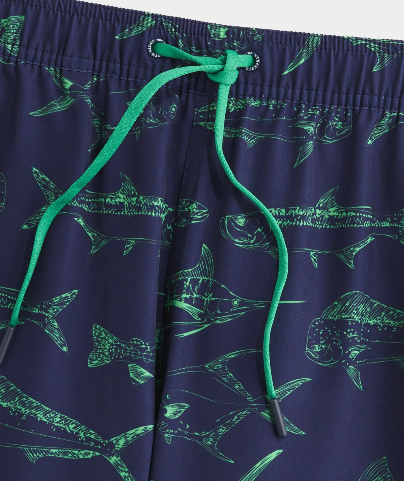 Vineyard Vines 7 Inch Printed Chappy Swim Trunks Outline Fish Navy Online