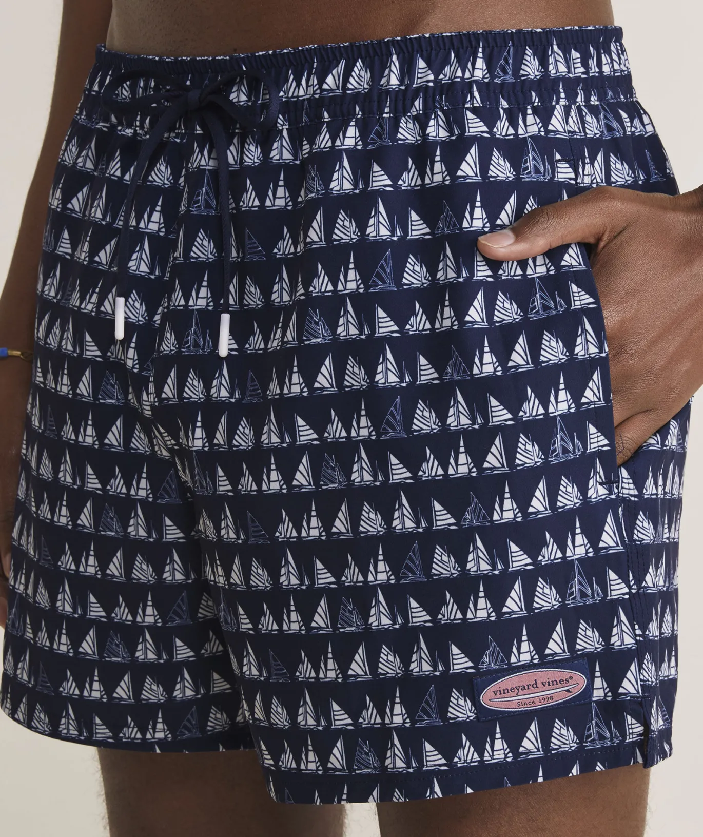 Vineyard Vines 7 Inch Solid Chappy Swim Trunks Papaya Punch Sale