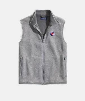 Vineyard Vines Kansas City Royals Mountain Sweater Fleece Vest Grey Heather Sale