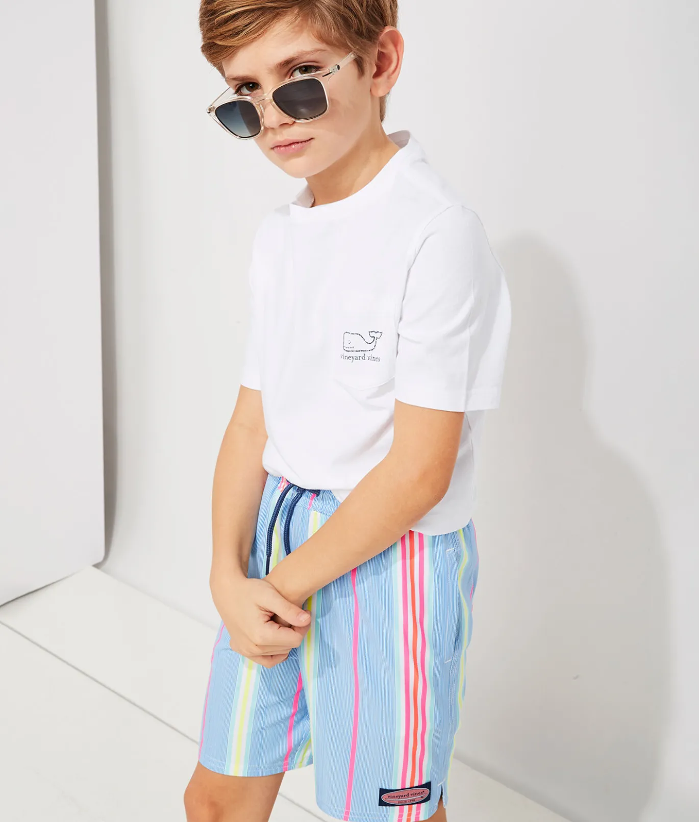 Vineyard Vines Kids' Vintage Whale Short-Sleeve Pocket Tee Blue Blazer Shop