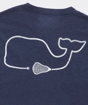 Vineyard Vines Lacrosse Stick Whale Long-Sleeve Pocket Tee Nautical Navy Hthr Best Sale