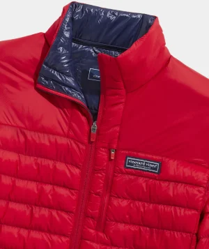 Vineyard Vines Lightweight Packable Puffer Jacket Red Velvet Best