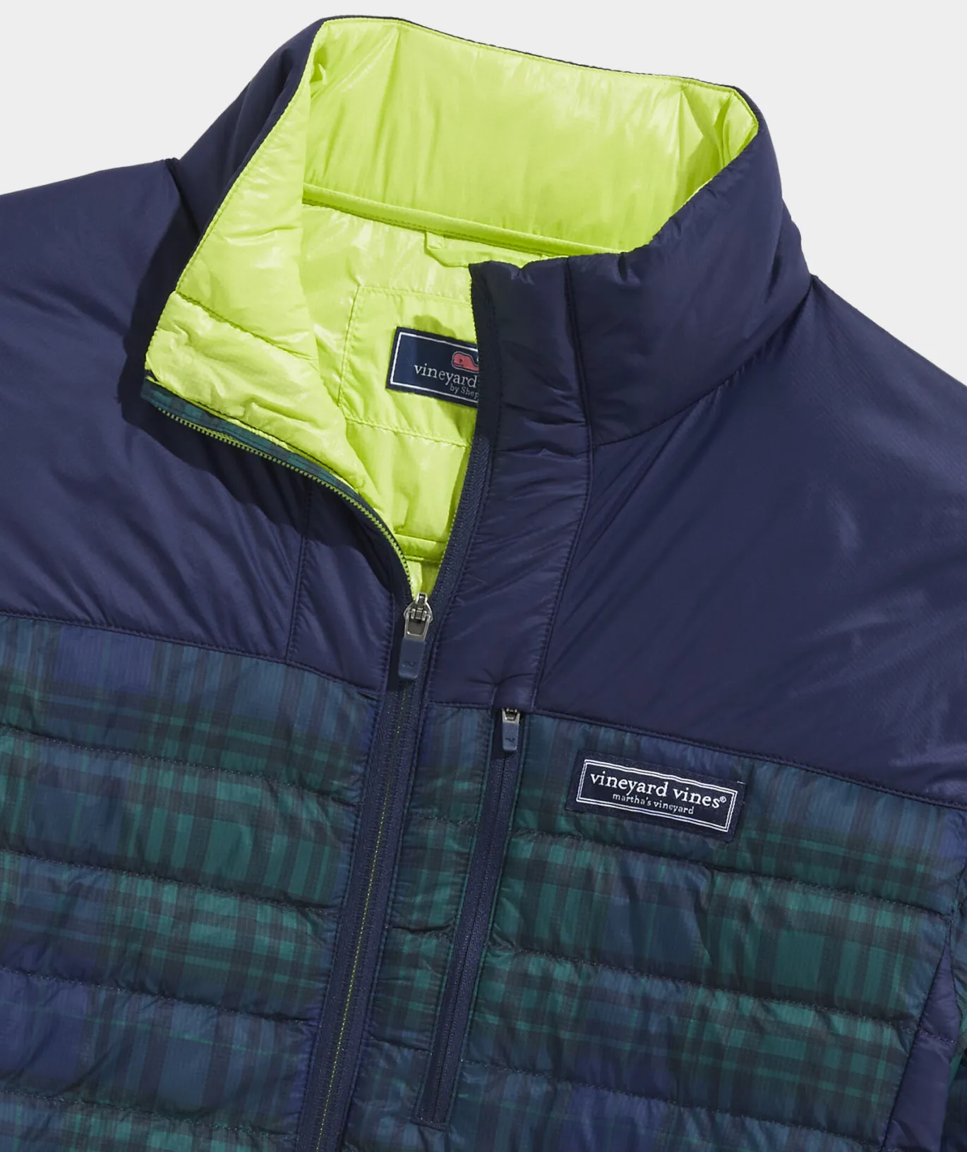 Vineyard Vines Lightweight Packable Puffer Jacket Blkwatch Naut Navy Discount