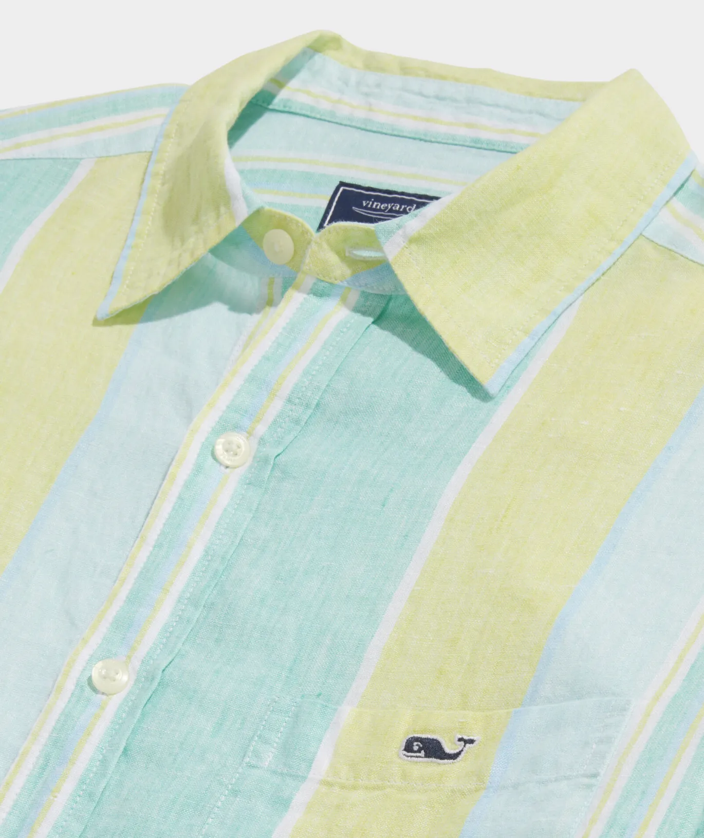 Vineyard Vines Linen Solid Shirt Navy Yarn-Dye Sale