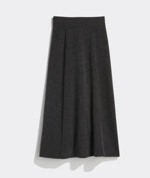 Vineyard Vines Merino Wool Midi Skirt Charcoal Heather Online