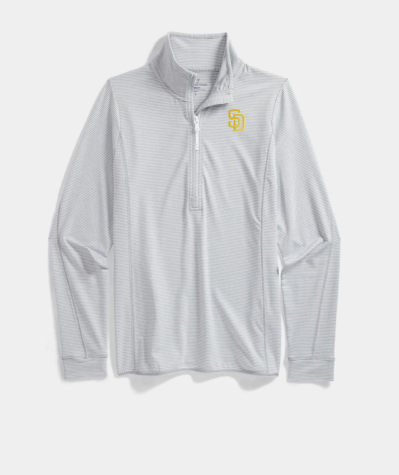 Vineyard Vines Miami Marlins Saltwater Quarter-Zip Granite Hot