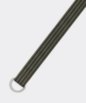 Vineyard Vines Micro Stripe D-Ring Belt Cypress Outlet