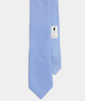 Vineyard Vines Micro Tuna Silk Tie Hull Blue Shop