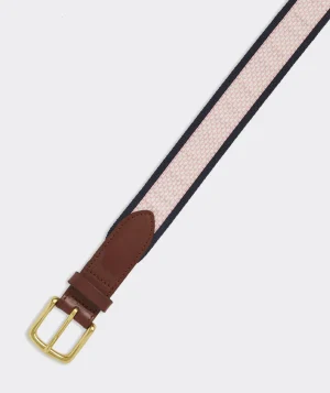 Vineyard Vines Micro Whale Canvas Club Belt Pink Blossom Hot