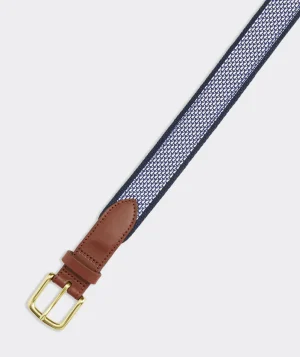 Vineyard Vines Micro Whale Canvas Club Belt Nautical Navy Cheap