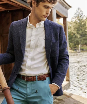 Vineyard Vines Moon Wool Herringbone Blazer Blue Blazer Best