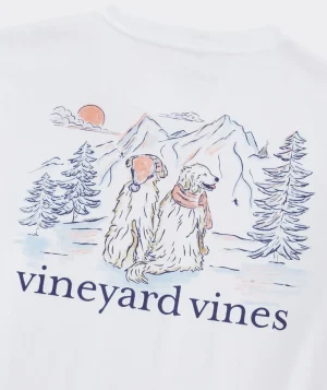 Vineyard Vines Mountain Dogs Long-Sleeve Pocket Tee White Cap Best