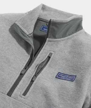 Vineyard Vines Mountain Sweater Fleece Quarter-Zip Ultimate Gray Sale