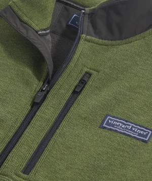 Vineyard Vines Mountain Sweater Fleece Quarter-Zip Cypress Best