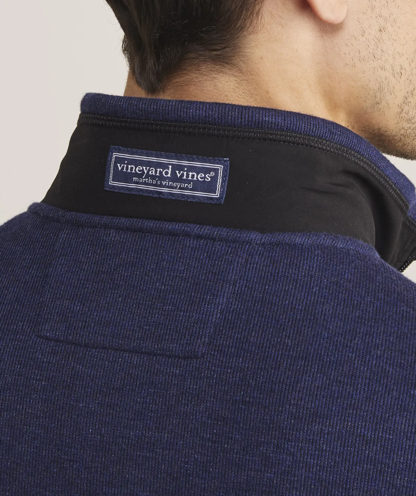 Vineyard Vines Mountain Sweater Fleece Vest Nautical Navy Outlet