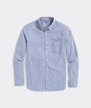 Vineyard Vines On-The-Go brrrº Tattersall Shirt Maritime-Blue Best Sale