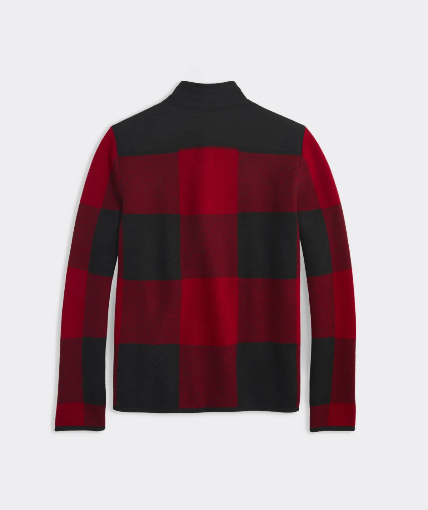 Vineyard Vines On-The-Go Buffalo Check Quarter-Snap Mockneck Sweater Red Velvet Online