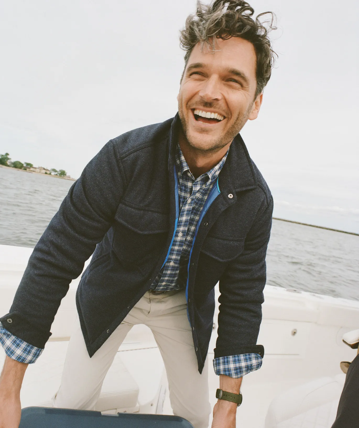 Vineyard Vines On-The-Go Insulated Shirt Jacket Hringbone Naut Navy Discount