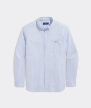 Vineyard Vines Oxford Stripe Shirt Ocean Breeze Best Sale
