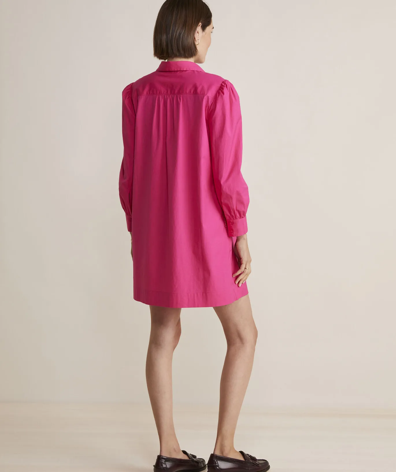 Vineyard Vines Poplin Popover Dress Rhododendron Hot