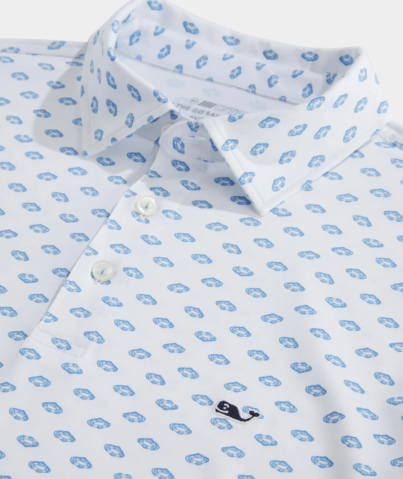 Vineyard Vines Printed Sankaty Polo Overboard All Wht Discount