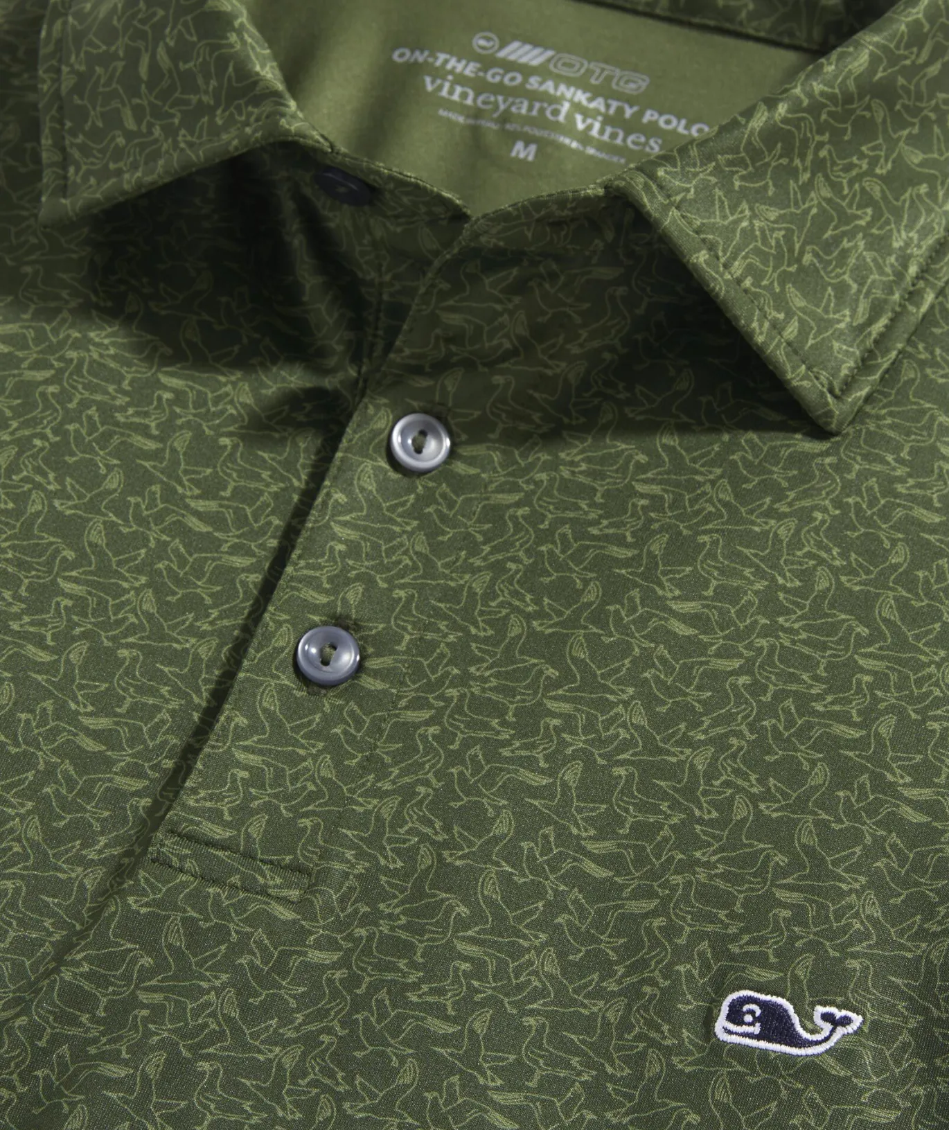 Vineyard Vines Printed Sankaty Polo Seagulls-Forest Oliv Cheap