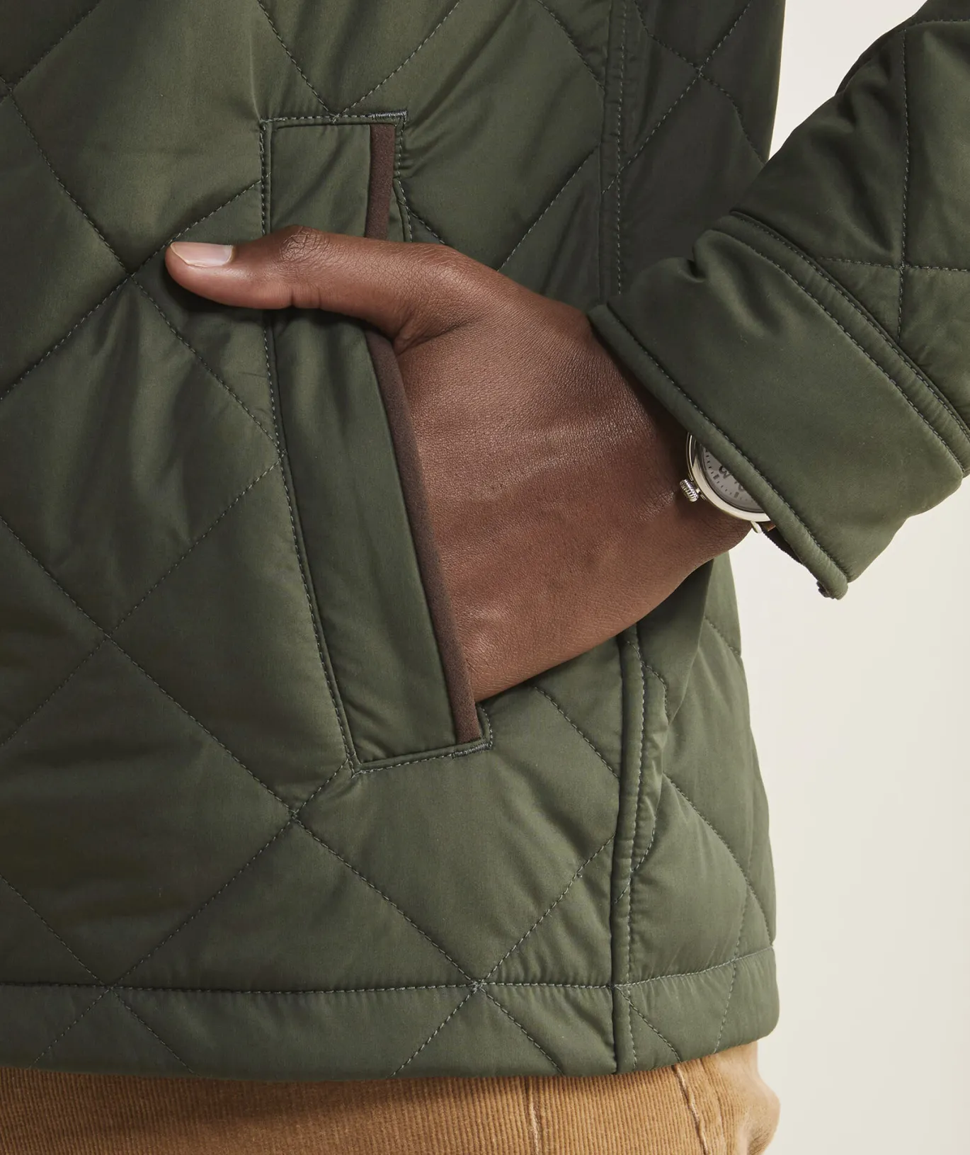 Vineyard Vines Quilted Dorset Jacket Forest Olive Cheap