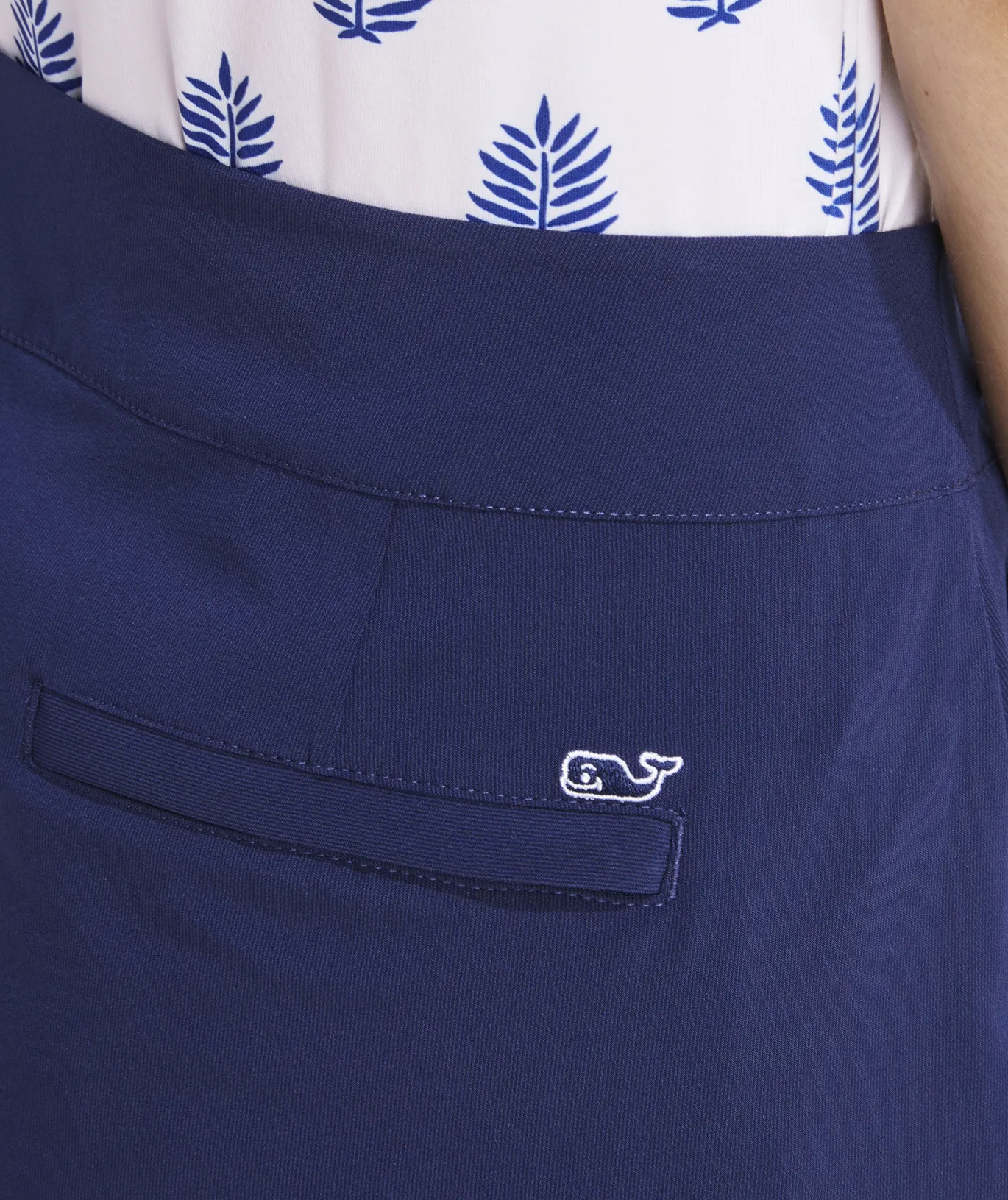Vineyard Vines Retro Colorblock Performance Skort Turf Green Outlet