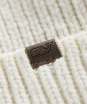 Vineyard Vines Rib Knit Cuff Beanie Marshmallow Hot