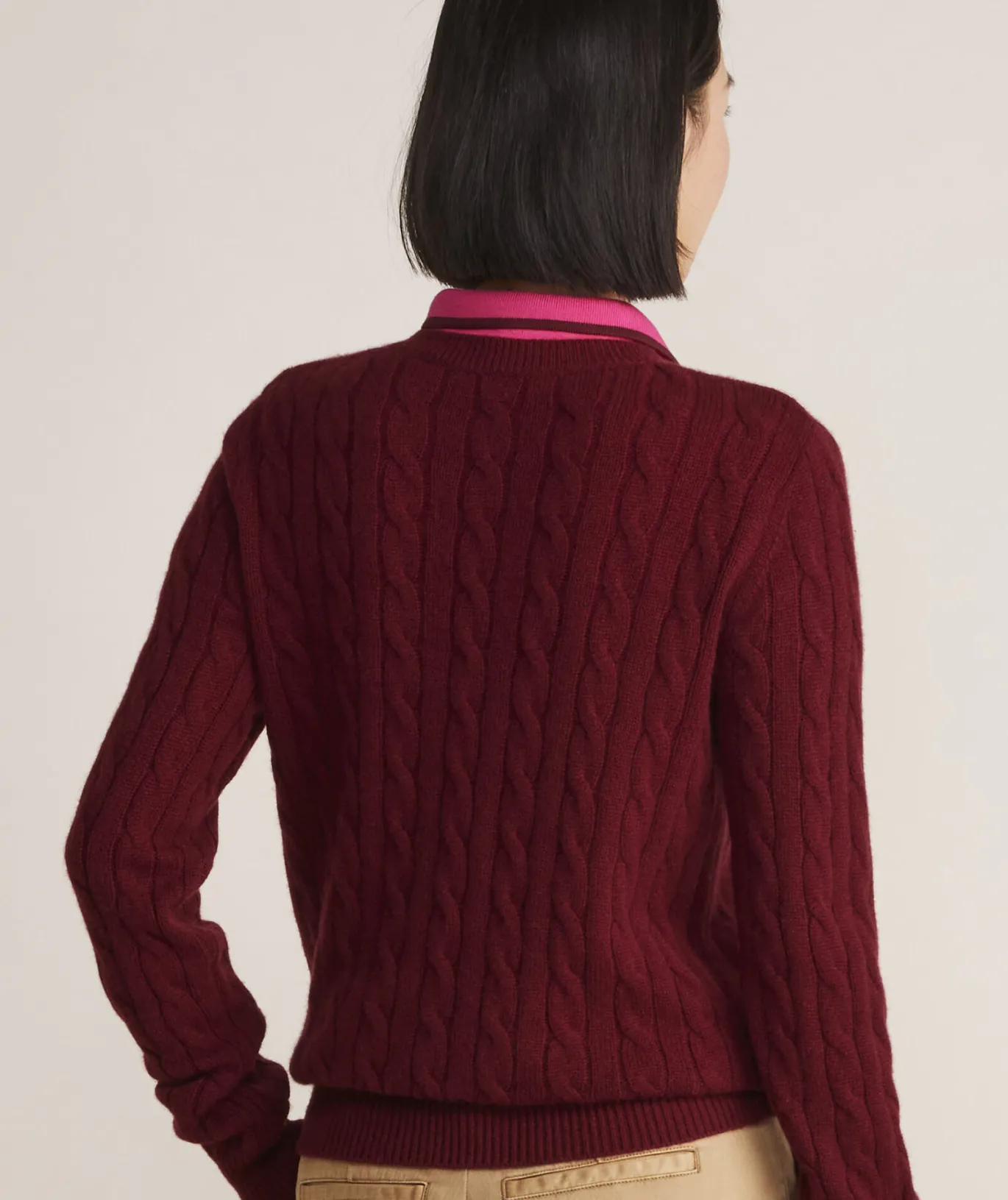 Vineyard Vines Ribbed Cashmere Polo Sweater Oatmeal Heather Cheap